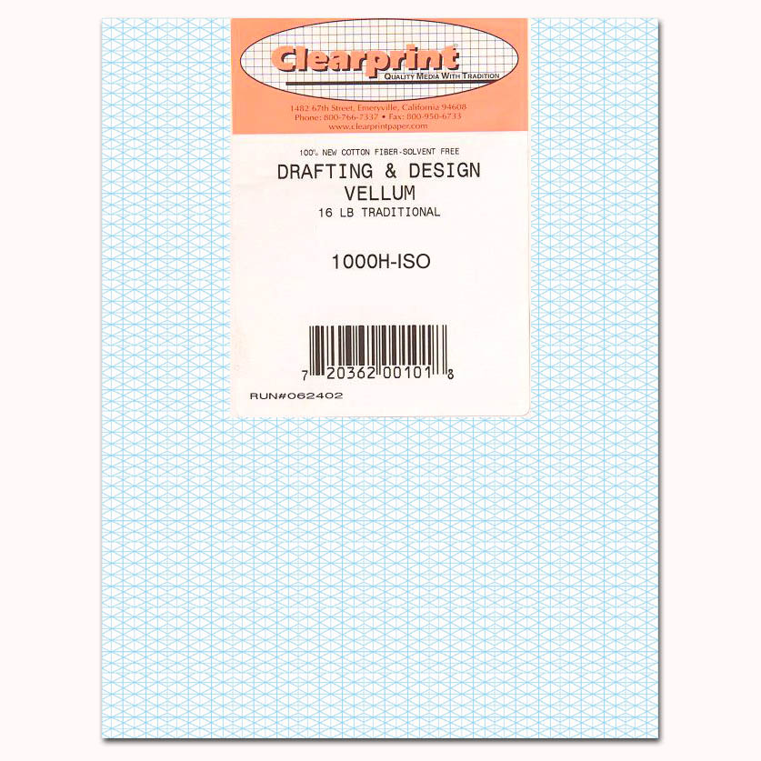 Clearprint Vellum 1000H-ISO - 8.5 x 11 - 100 Sheets - 1020-5510