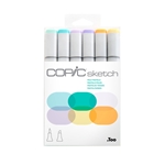 Sketch Marker 6-Color Set - Pastels 