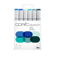 Sketch Marker 6-Color Set - Sea Sky 