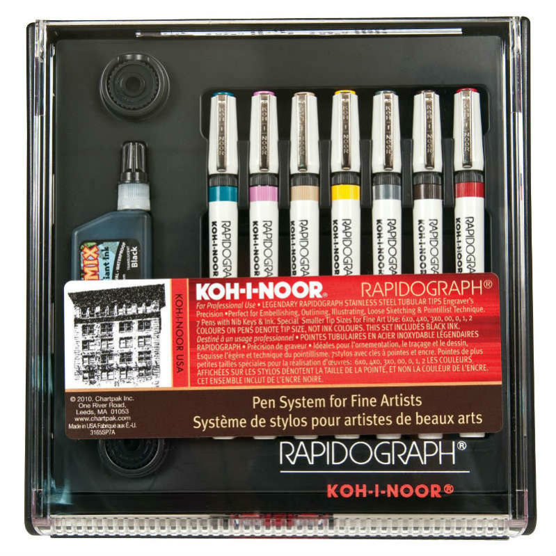 Koh-I-Noor Rapidograph H.R.S. Set - Set of 7 Pens