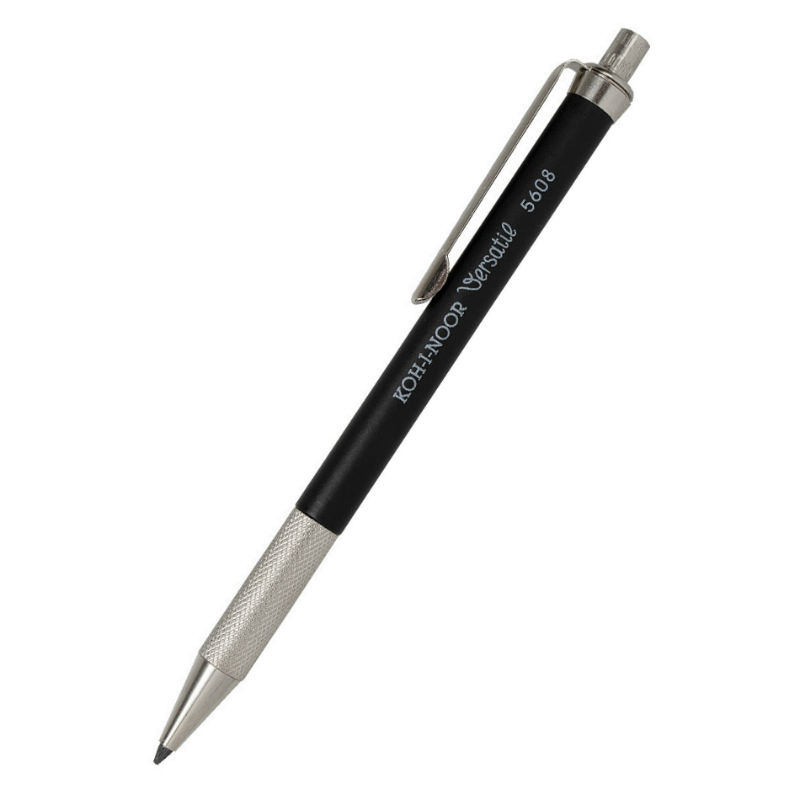 KOH-I-NOOR 2mm Diameter Short Mechanical Clutch Lead Holder Pencil Black 