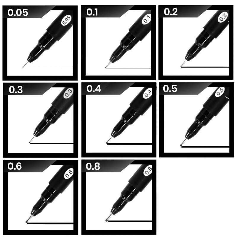 Blackliner Fineliners 8-Pen Set