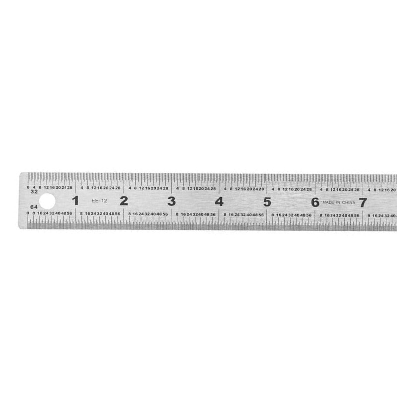 Pacific Arc Stainless Steel 12 Inch Metal Ruler Non-Slip Cork Back, with  Inch and Metric Graduations