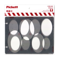 1228-40i : Pickett 40° Ellipse Template