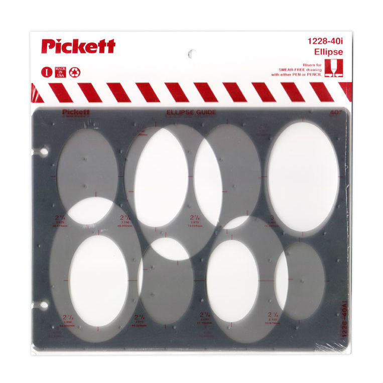 1228-40i : Pickett 40&#176; Ellipse Template