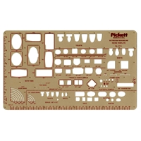 171i : Pickett 1/8" & 1/4" Scale Bathroom Remodeling Template
