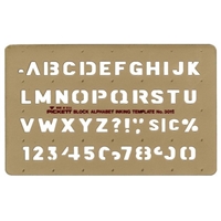 301I (DISC) : Pickett½" Alphabet Template