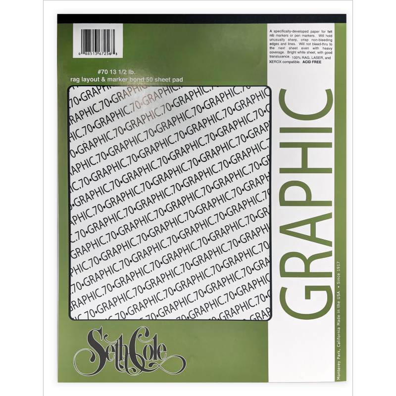 Seth Cole #70 - 19x24 Graphic/Marker Bond - 50 Sheet Pad