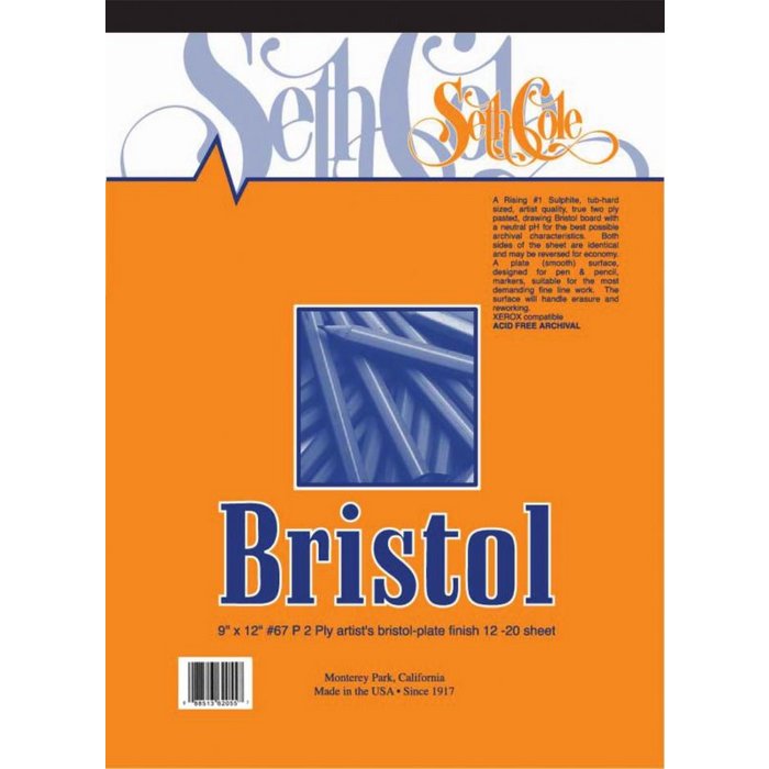 Strathmore Bristol Paper Pad, 300 Series, Smooth, 9 x 12