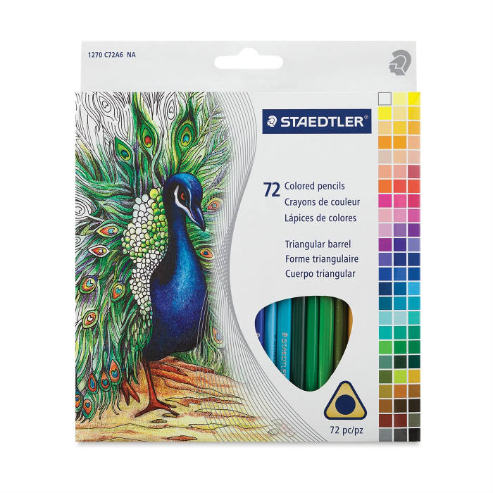 Staedtler Triangular Colored Pencils Set of 72 #1270 C72A6 (DISC)