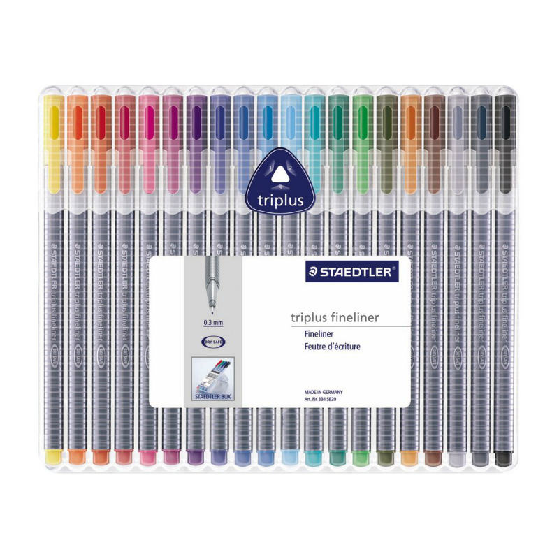 Staedtler Triplus Fineliner Pens - Set of 6 Summer Festival Colors