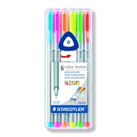 Triplus Fineliner Pens - Set of 6 Neon Colors 