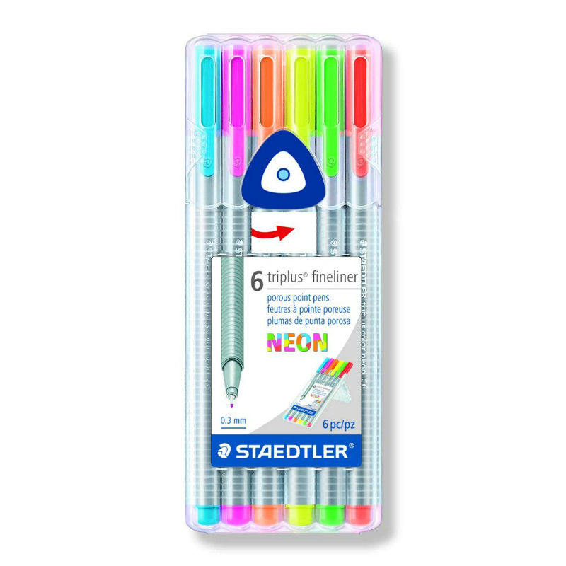 Staedtler TriPlus Fineliner - Neon - 6 Pack