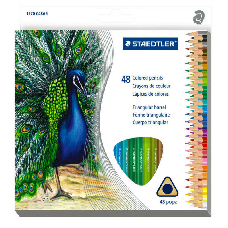 Staedtler Triangular Colored Pencils Set of 48 #1270 C48A6