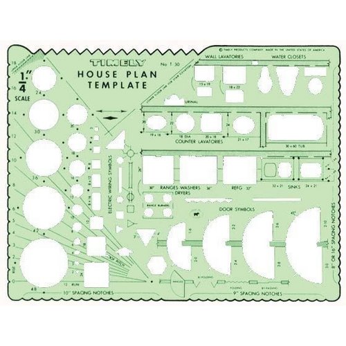 30T : Timely 1/4" Scale House Plan Template