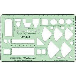 33T : Timely 1/2" Scale Kitchen and Bathroom Modernization Planner Template