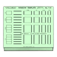 T-21 : Timely 1/4" Scale Awning Windows Template