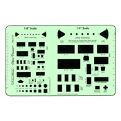 1/4" & 1/8 Scale Office Planner Template 