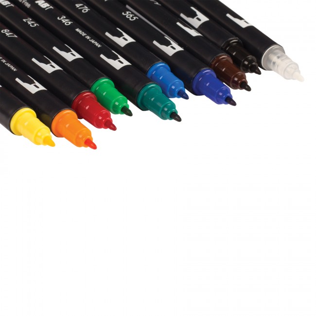 Tombow 56149 Dual Brush Pen Art Markers, 96 Color Set with Desk Stand.  Blendable, Brush and Fine Tip Markers with Stand 