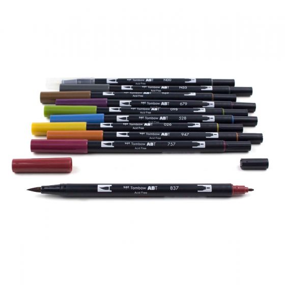 Tombow 56149 Dual Brush Pen Art Markers, 96 Color Set with Desk Stand.  Blendable, Brush and Fine Tip Markers with Stand