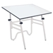 OP36-4 : Alvin 24" x 36" Opal Drafting Table, Base Color: White