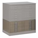 7967D : Mayline 10-Drawer Interlocking Plan File with Dust Covers for 24" x 36" Media